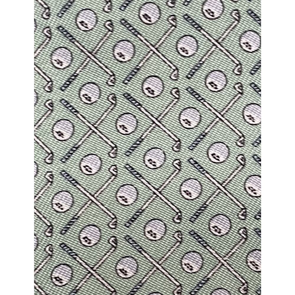 Vineyard Vines Green Golf Club Ball Silk Tie
